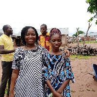 Sarah Azindow, the surgeon with Aisha Wahabu