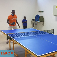 The new table on display in a tennis game