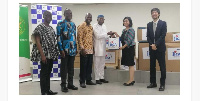 Officials of JICA making a presentation