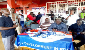 NPP at a press conference  in West Gonja