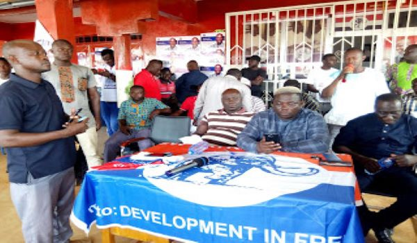 NPP at a press conference  in West Gonja