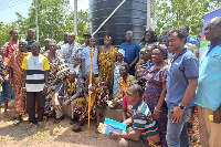 A  group photo of officials of VRA with some traditional leaders