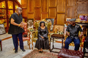 Nana Konadu at Kufuor's residence