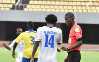 Gabonese referee Pierre Ghislain