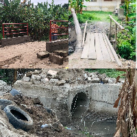 The concrete bridge was constructed in place of an old wooden footbridge