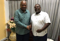 Former NDC General Secretary, Koku Anyidoho with NDC flagbearer, john Mahama