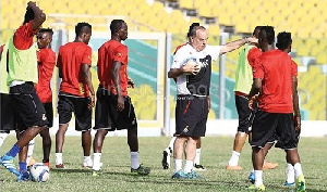 The Black Stars at training