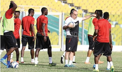 The Black Stars at training