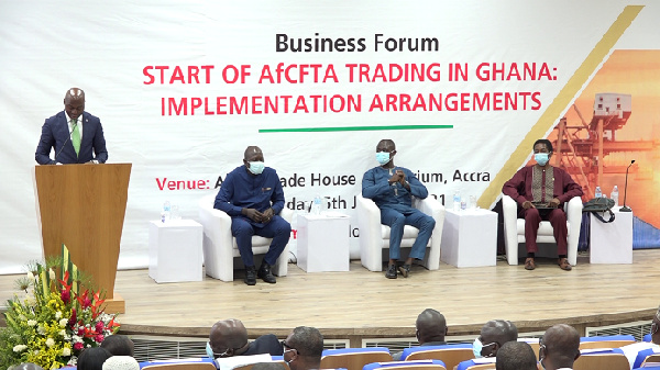 Commissioner of Customs, Col. Kwadwo Damoah, (second left), others at the event