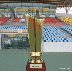 The trophy the two teams will be battling for