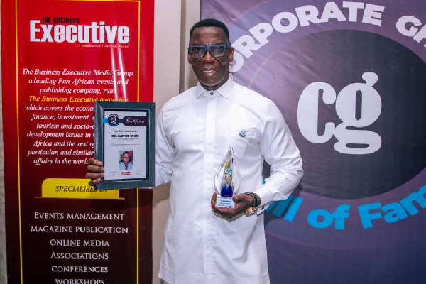 Dr. Justice Ofori inducted into Corporate Hall of Fame