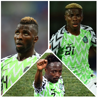 A phot grid of Kelechi Iheanacho, Ahmed Musa and Victor Osimhen