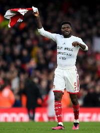 Partey payed tribute to Atsu after the match