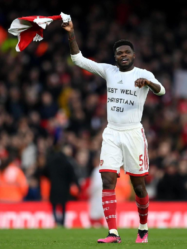 Partey payed tribute to Atsu after the match