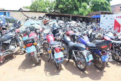 The riders were taken through sensitization exercises on road traffic regulations