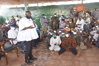 Vice-President Dr Mahamudu Bawumia addressing the people at the palace