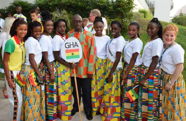 Team Ghana at the opening ceremony