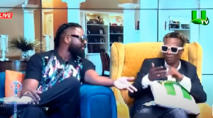 Elikem Kumordzie and KK Fosu arguing during a discussion on United Showbiz