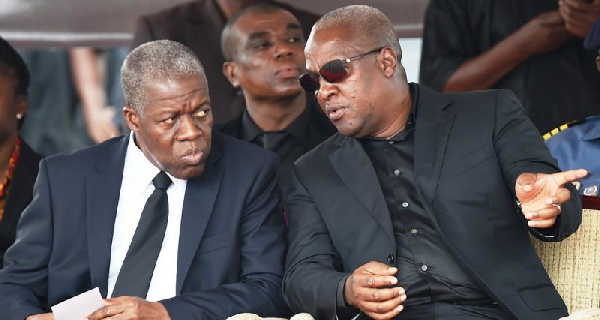 Former Vice President, Paa Kwesi Amissah-Arthur and Former President Mahama [L-R]