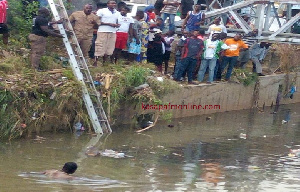 The body of the boy is yet to be retrieved from the huge drain (file photo)