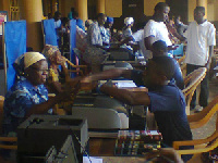 Some Ghanaians going through NHIS registration