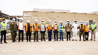 Lieutenant General Obed Boamah Akwa with officials of the GIDC