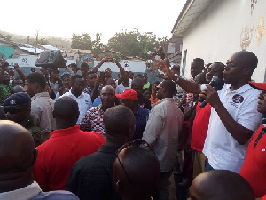 Vice President Kwesi Amissah-Arthur on a campaign tour in Tarkwa