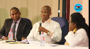 Editor-in-Chief of the New Crusading Guide; Abdul Malik Kweku Baako (middle)