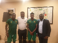 Etouga's agent, Amadou Fontem Tigana meet Nana Yaw Amponsah