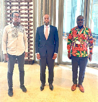 Prof. Alex Dodoo of ARSO (right), and Wamkele Mene of AfCFTA (middle)