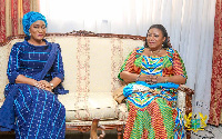 First Lady Rebecca Akufo-Addo (right) with Samira Bawumia