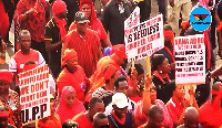 The demonstration was led by the NDC and some other concerned groups