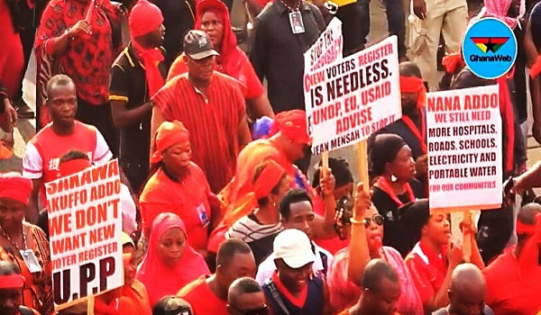 The demonstration was led by the NDC and some other concerned groups