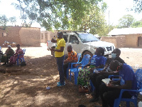 Abdul-Rauf Alhassan, the Jirapa Municipal Director of CHRAJ addressing the forum