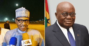 Nigeria's President Muhammadu Buhari and Ghana's President Nana Akufo-Addo