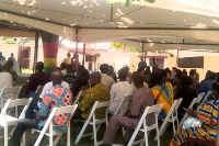 Gathering of the stakeholders at the premises of the Tema West District Assembly