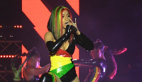 American rapper, Cardi B performs in Ghana