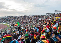 Supporters at the Baba Yara Stadium