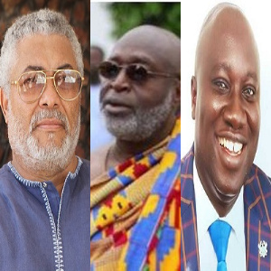 Former President Jerry John Rawlings, Victor Newman and Mfantseman MP, Ekow Hayford