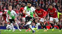 Salah is the first player to score in four consecutive Premier League away games against Man United