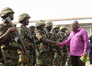 President Akufo-Addo greets soldiers | File event