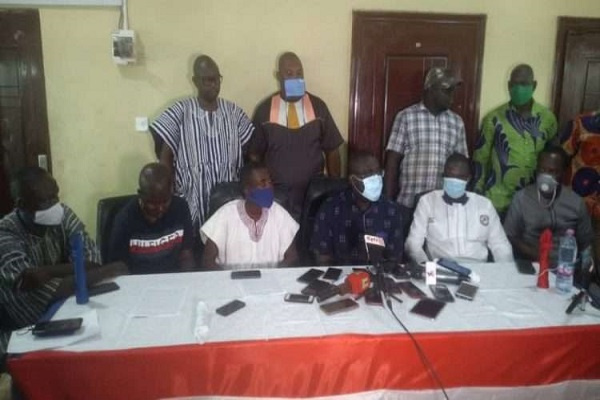 Some NPP executives from the five northern regions addressing the media