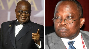 President Akufo-Addo (left) forced Daniel Yaw Domelevo (right) to proceed on leave