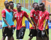 Black Star players at training