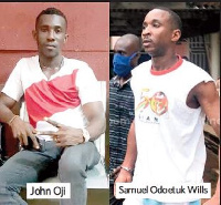 The two suspects Samuel Udoetuk Wills and John Oji