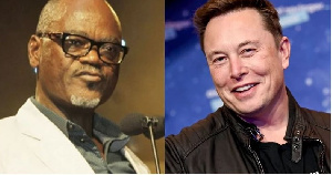 Dr. Kofi Amoah (left) and Elon Musk