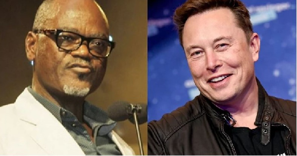 Dr. Kofi Amoah (left) and Elon Musk