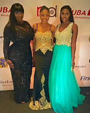 Peace Hyde (in black dress)