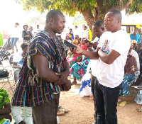 Assembly man for the Kafaba Electoral Area, Hon.Yussif Mutala in an interaction with a journalist