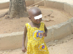 A photo of five-year-old Lordina Nyameye